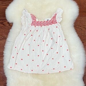Old Navy embroidered flutter dress. 12-18
